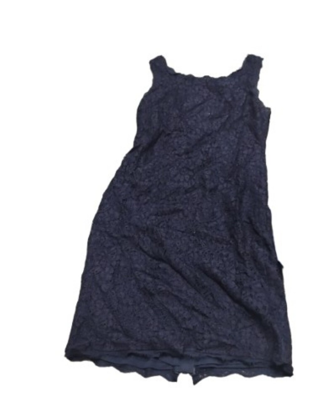 Adrianna Papell Blue Lace Sleeveless Zip Back Dress Sz 2P